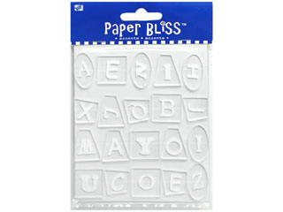 Westrim Paper Bliss Acrylic Embellishment Letter Tiles Funky Clear