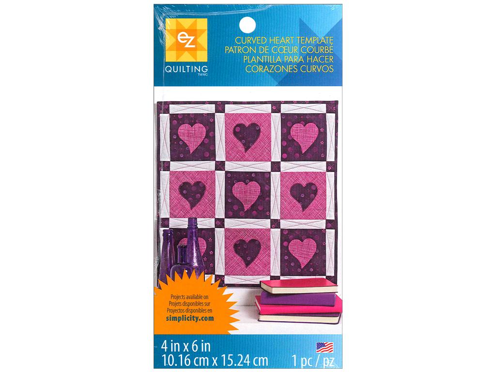 Wrights EZ Quilting Template - Curved Heart