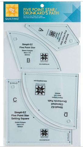 Wrights Simpliz-EZ 4 Pieces - Ruler Drunkards Path Template