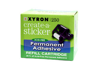 Xyron 250 2.5" Create A Sticker 250 Refill Adhesive Permanent 20'