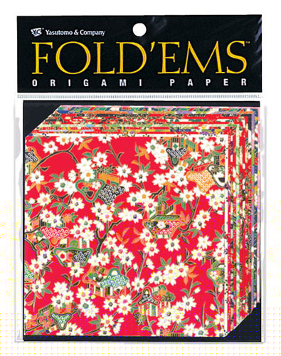 Yasutomo Origami Paper - Yuzen, 12 Sheets, 8 Patterns, 5 7/8" (With Instructions)