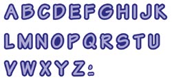 Zip'eCut Alphabet Font Die Set - 1" Kristy Uppercase & Backgounds