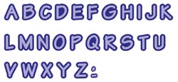 Zip'eCut Alphabet Font Die Set - 1" Kristy Uppercase & Backgounds