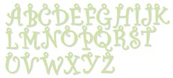 Zip'eCut Alphabet Font Die Set - 1" Charmed Uppercase