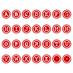 Zip'eCut Zip'eSnaps Alphabet Font Die Set - 1/4" Urban Uppercase Letters